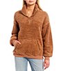Color:Camel - Image 1 - Fuzzy Teddy Fleece Quarter Zip Pullover