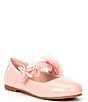 Color:Blush - Image 1 - Girls' Chiffon Patent Floral Flats (Infant)