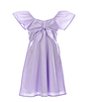 Color:Purple - Image 1 - Girls 7-16 Tie Front Dress