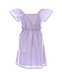 Color:Purple - Image 2 - Girls 7-16 Tie Front Dress