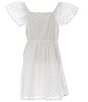 Color:White - Image 2 - Girls 7-16 Eyelet lace Tie Front Dress
