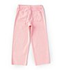 Color:Pink - Image 2 - Girls 7-16 Wide Leg Denim