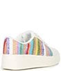 Color:Rainbow/White - Image 2 - Girls' Ava Raffia and Canvas Sneakers (Toddler)