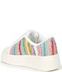 Color:Rainbow/White - Image 3 - Girls' Ava Raffia and Canvas Sneakers (Toddler)