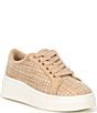 Color:Natural - Image 1 - Girls' Ava Raffia Sneakers (Youth)