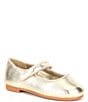 Copper Key Girls' Darrling Metallic Leather Mary Janes (Infant), Color:Sand Gold - Image 1
