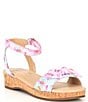 Color:Pink/Blue Multi - Image 1 - Girls' Dearisst Bow Platform Sandals (Toddler)