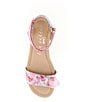 Color:Pink/Blue Multi - Image 5 - Girls' Dearisst Bow Platform Sandals (Toddler)