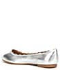 Color:Silver - Image 3 - Girls' Delight Scalloped Metallic Leather Ballet Flats (Toddler)