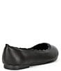 Color:Black - Image 2 - Girls' Delight-T Scalloped Leather Flats (Toddler)