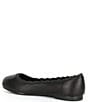 Color:Black - Image 3 - Girls' Delight-T Scalloped Leather Flats (Toddler)