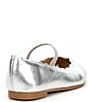 Color:Silver - Image 2 - Girls' Delight-T Scalloped Metallic Leather Flats (Infant)