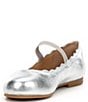 Color:Silver - Image 4 - Girls' Delight-T Scalloped Metallic Leather Flats (Infant)