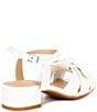 Color:White - Image 2 - Girls' Divine Twist Bow Block Heel Dress Sandals (Toddler)