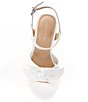 Color:White - Image 5 - Girls' Divine Twist Bow Block Heel Dress Sandals (Toddler)