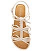 Color:Sweet Cream - Image 5 - Girls' Emma T-Strap Bow Sandals (Youth)