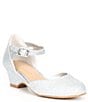 Color:Silver - Image 1 - Girls' Fancee Glitter Covered Wedge Heels (Toddler)