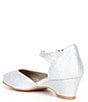 Color:Silver - Image 3 - Girls' Fancee Glitter Covered Wedge Heels (Toddler)