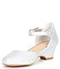 Color:Silver - Image 4 - Girls' Fancee Glitter Covered Wedge Heels (Toddler)