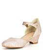 Color:Rose Gold - Image 4 - Girls' Fancee Covered Wedge Heels (Youth)