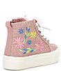 Color:Blush - Image 2 - Girls' Floraa Flower Embroidered High-Top Sneakers (Infant)