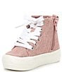 Color:Blush - Image 4 - Girls' Floraa Flower Embroidered High-Top Sneakers (Infant)