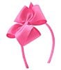 Color:Hot Pink - Image 1 - Girls Grosgrain Bow Headband