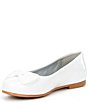 Color:White - Image 4 - Girls' Joyyful Patent Bow Detail Ballet Flats (Youth)