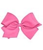 Color:Hot Pink - Image 1 - Girls King Grosgrain Hair Bow