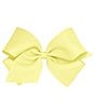 Color:Light Yellow - Image 1 - Girls King Grosgrain Hair Bow