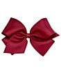 Color:Cranberry - Image 1 - Girls King Grosgrain Hair Bow