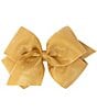 Color:Mustard - Image 1 - Girls King Pinch Clip Organza Hair Bow