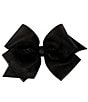 Color:Black - Image 1 - Girls King Pinch Clip Organza Hair Bow