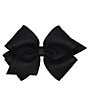Color:Black - Image 1 - Girls King Scallop Grosgrain Hair Bow
