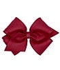 Color:Cranberry - Image 1 - Girls King Scallop Grosgrain Hair Bow