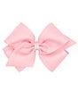 Copper Key Girls King Scallop Grosgrain Hair Bow, Color:Light Pink - Image 1