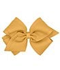 Color:Old Gold - Image 1 - Girls King Scallop Grosgrain Hair Bow