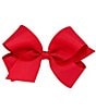 Copper Key Girls Medium Grosgrain Hair Bow, Color:Red - Image 1