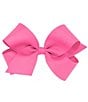 Color:Hot Pink - Image 1 - Girls Medium Grosgrain Hair Bow