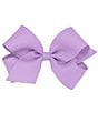 Copper Key Girls Medium Grosgrain Hair Bow, Color:Light Orchid - Image 1