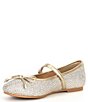 Color:Sand Gold - Image 4 - Girls' Mia Glitter Mary Jane Ballet Flats (Youth)