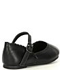 Color:Black - Image 2 - Girls' Quetee Scalloped Leather Mary Jane Flats (Youth)