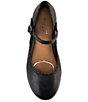 Color:Black - Image 5 - Girls' Quetee Scalloped Leather Mary Jane Flats (Youth)