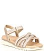 Color:Sand Gold - Image 1 - Girls' Ruby Glitter Sandals (Youth)