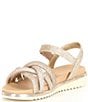 Color:Sand Gold - Image 4 - Girls' Ruby Glitter Sandals (Youth)