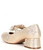 Color:Gold - Image 3 - Girls' Starlet Small Bow Dress Heels (Youth)