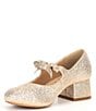 Color:Gold - Image 4 - Girls' Starlet Small Bow Dress Heels (Youth)