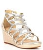 Color:Sand Gold - Image 1 - Girls' Twinkle Bling Wedges (Youth)