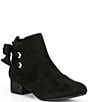 Color:Black - Image 1 - Girls' Whirlee Side Bow Suede Booties (Toddler)