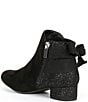 Color:Black - Image 3 - Girls' Whirlee Side Bow Suede Booties (Toddler)